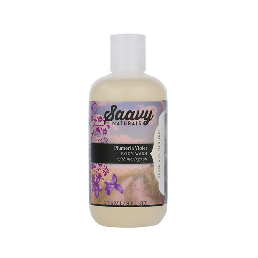 Natural and Organic Body Wash - Plumeria Violet